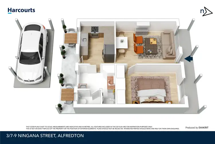 Floorplan of Homely unit listing, 3/7-9 Ningana Street, Alfredton VIC 3350