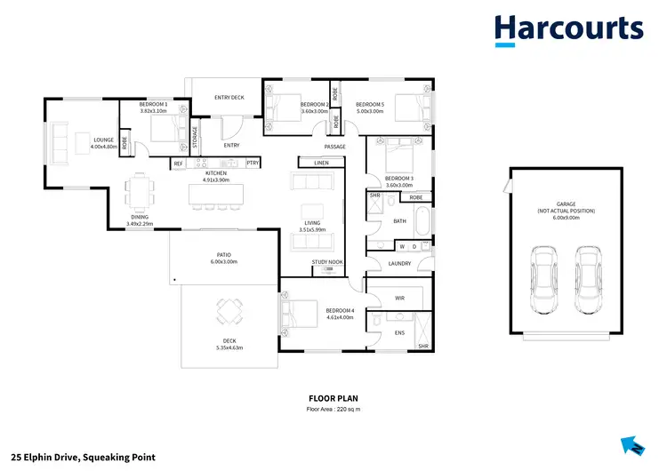Floorplan of Homely house listing, 25 Elphin Drive, Squeaking Point TAS 7307