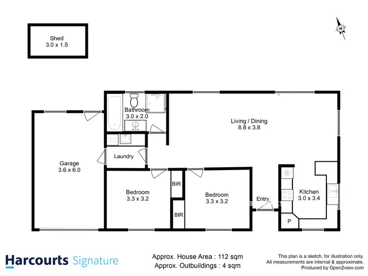 Floorplan of Homely unit listing, 2/7 Walker Street, Sorell TAS 7172