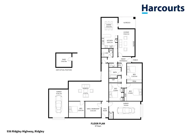 Floorplan of Homely house listing, 936 Ridgley Highway, Ridgley TAS 7321