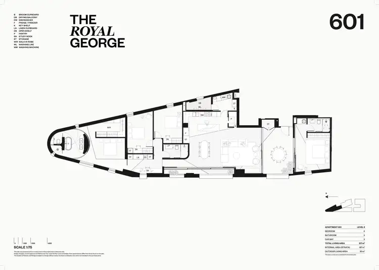 Floorplan of Homely apartment listing, 602/34 Duke Street, East Fremantle WA 6158