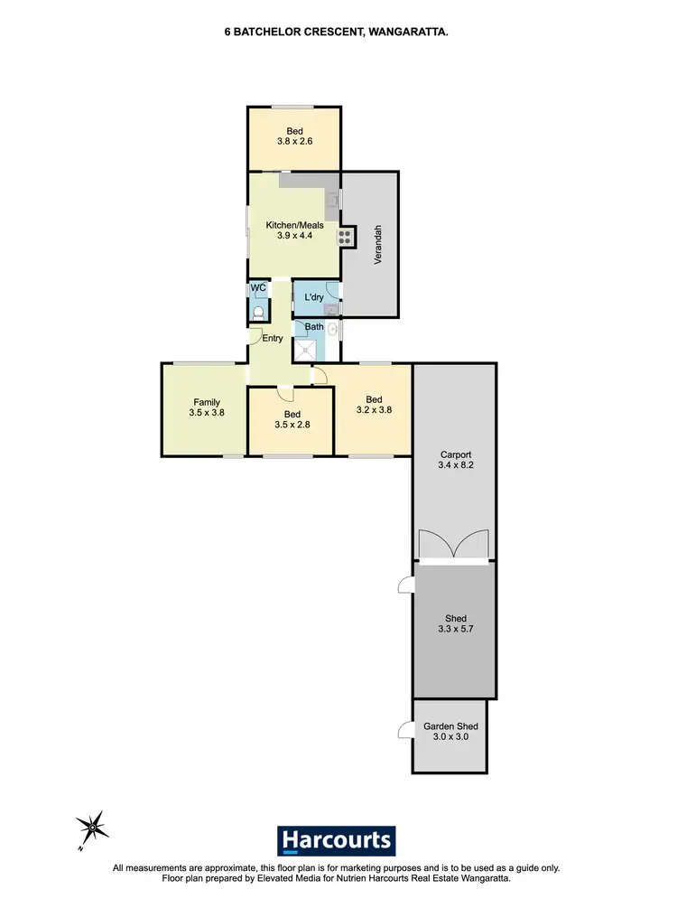 Floorplan of Homely house listing, 6 Batchelor Crescent, Wangaratta VIC 3677