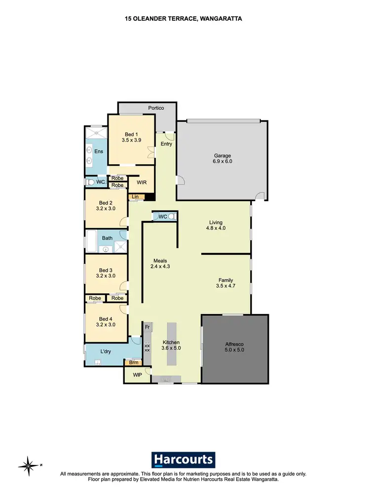 Floorplan of Homely house listing, 15 Oleander Terrace, Wangaratta VIC 3677