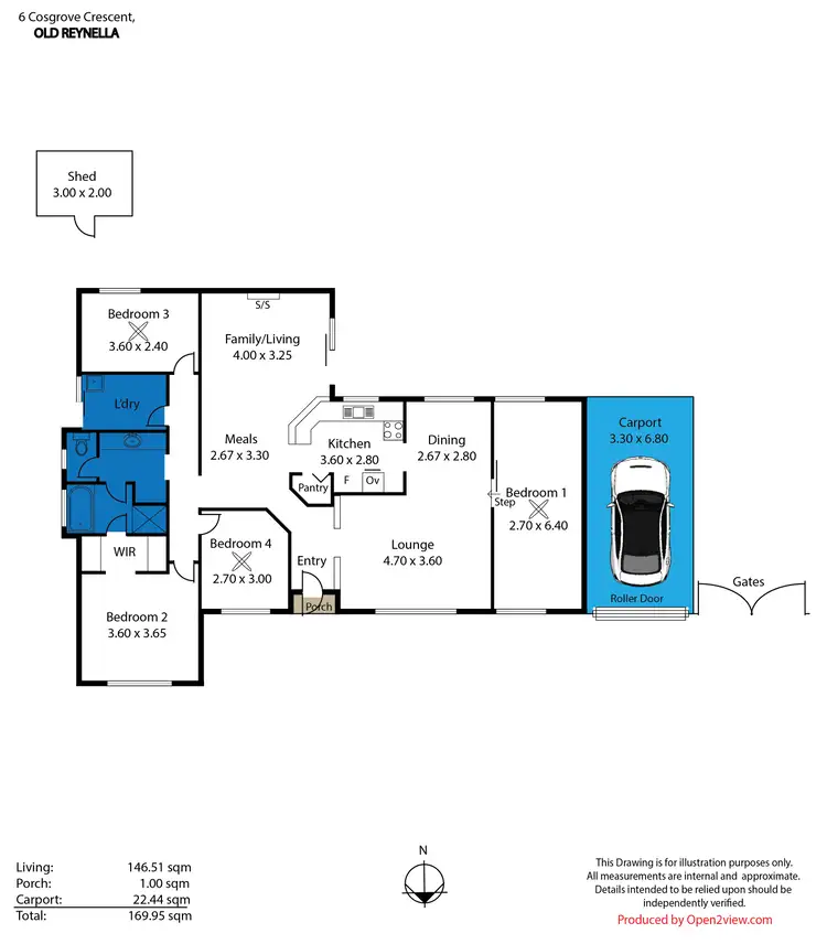 Floorplan of Homely house listing, 6 Cosgrove Crescent, Old Reynella SA 5161