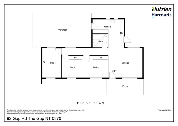 Floorplan of Homely house listing, 92 Gap Road, The Gap NT 870