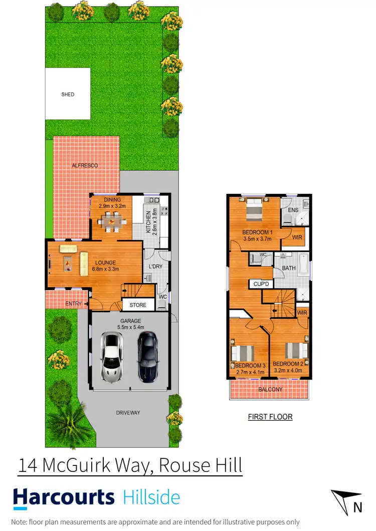 Floorplan of Homely house listing, 14 McGuirk Way, Rouse Hill NSW 2155