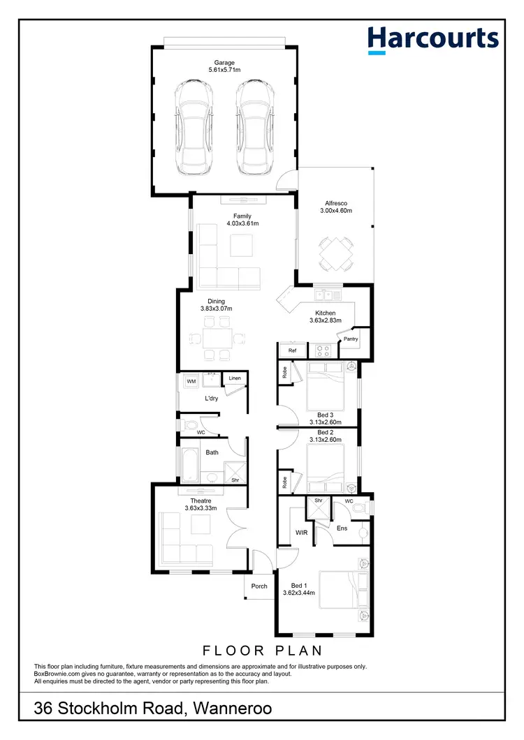 Floorplan of Homely house listing, 36 Stockholm Road, Wanneroo WA 6065