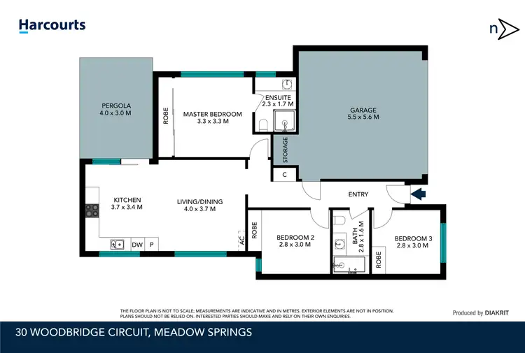 Floorplan of Homely house listing, 30 Woodbridge Circuit, Meadow Springs WA 6210