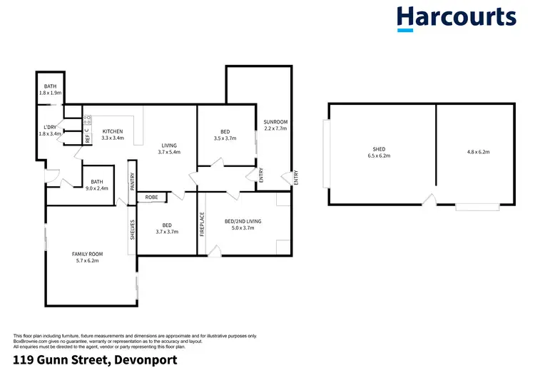 Floorplan of Homely house listing, 119 Gunn Street, Devonport TAS 7310