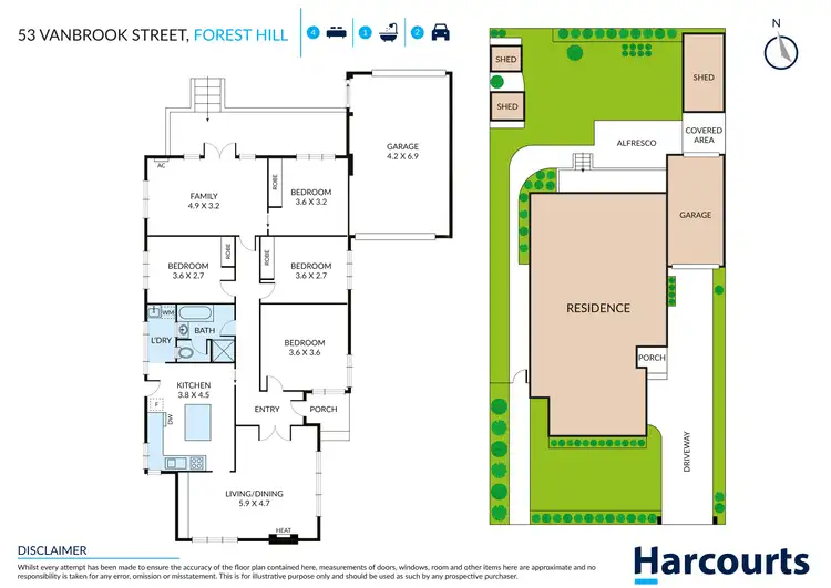 Floorplan of Homely house listing, 53 Vanbrook Street, Forest Hill VIC 3131