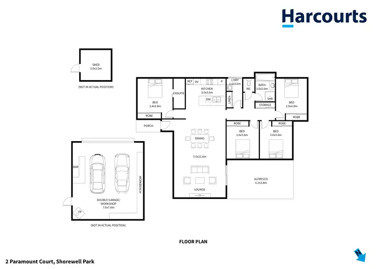 Floorplan of Homely house listing, 2 Paramount Court, Shorewell Park TAS 7320