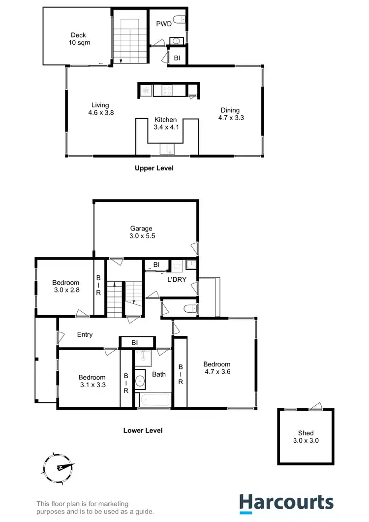 Floorplan of Homely unit listing, 2/11 Ford Parade, Lindisfarne TAS 7015