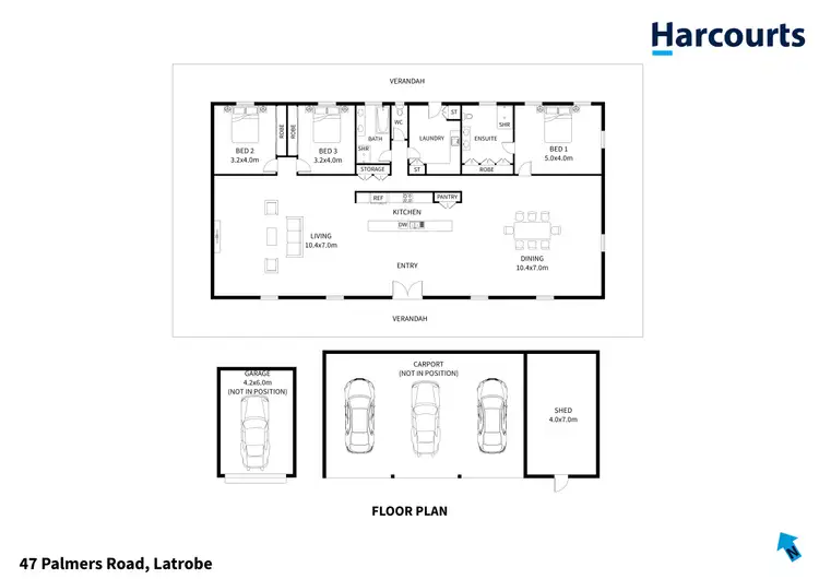 Floorplan of Homely house listing, 47 Palmers Road, Latrobe TAS 7307