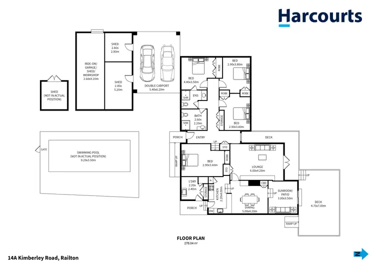 Floorplan of Homely house listing, 14A Kimberley Road, Railton TAS 7305
