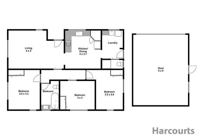 Floorplan of Homely house listing, 2 King Street, Moe VIC 3825
