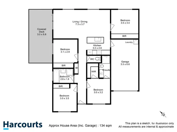 Floorplan of Homely house listing, 44 Fermoy Crescent, Howrah TAS 7018