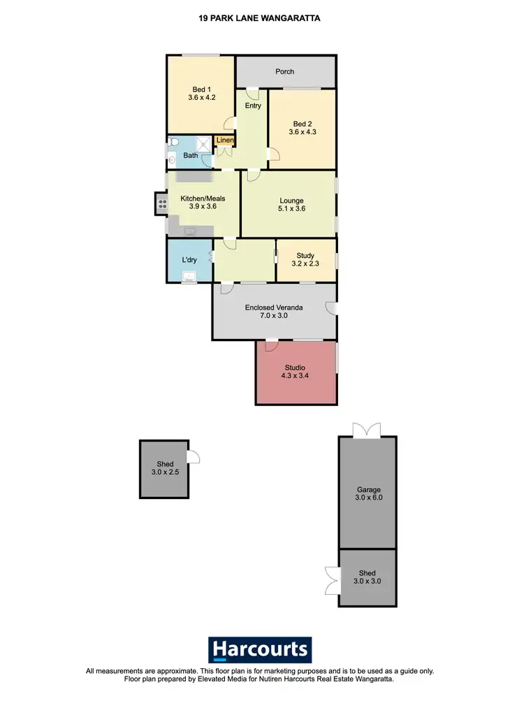 Floorplan of Homely house listing, 19 Park Lane, Wangaratta VIC 3677