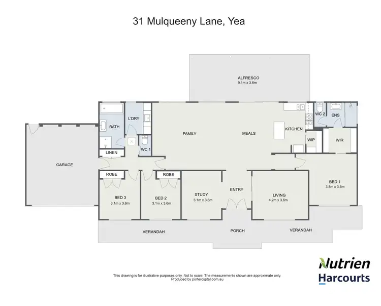 Floorplan of Homely house listing, 31 Mulqueeny Lane, Yea VIC 3717