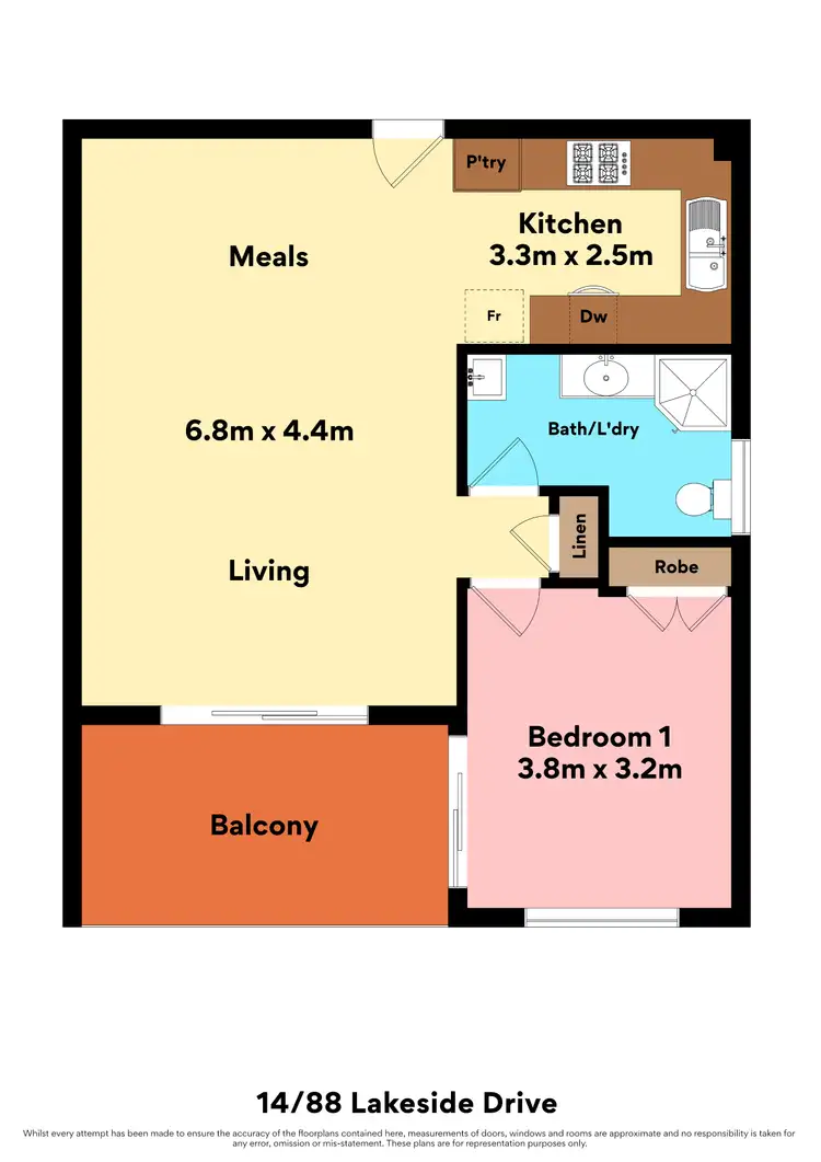 Floorplan of Homely apartment listing, 14/88 Lakeside Drive, Joondalup WA 6027