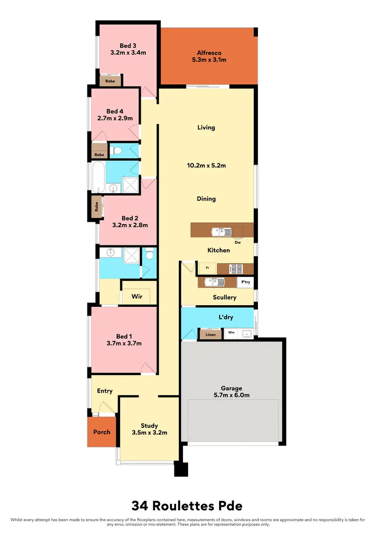 Floorplan of Homely house listing, 34 Roulettes Parade, Clarkson WA 6030