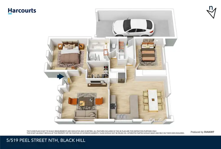 Floorplan of Homely townhouse listing, 5/519 Peel Street North, Black Hill VIC 3350