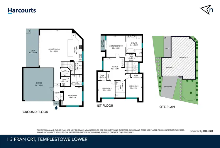 Floorplan of Homely townhouse listing, 1/3 Fran Court, Templestowe Lower VIC 3107