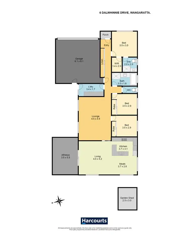 Floorplan of Homely townhouse listing, 6 Dalwhinnie Drive, Wangaratta VIC 3677