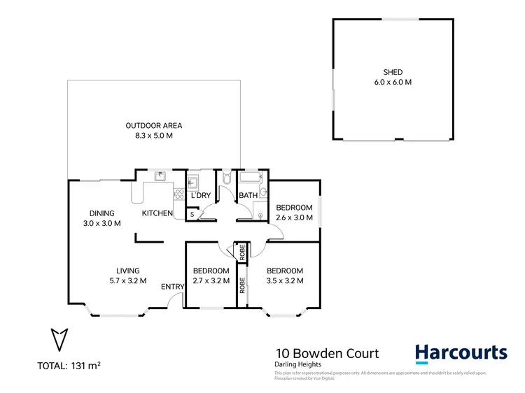Floorplan of Homely house listing, 10 Bowden Court, Darling Heights QLD 4350