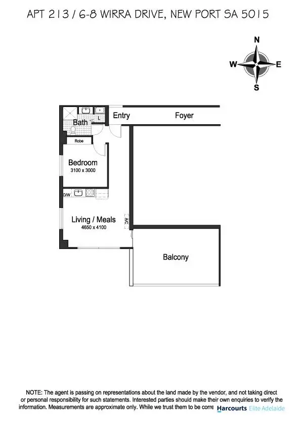 Floorplan of Homely apartment listing, 213/6-8 Wirra Drive, New Port SA 5015
