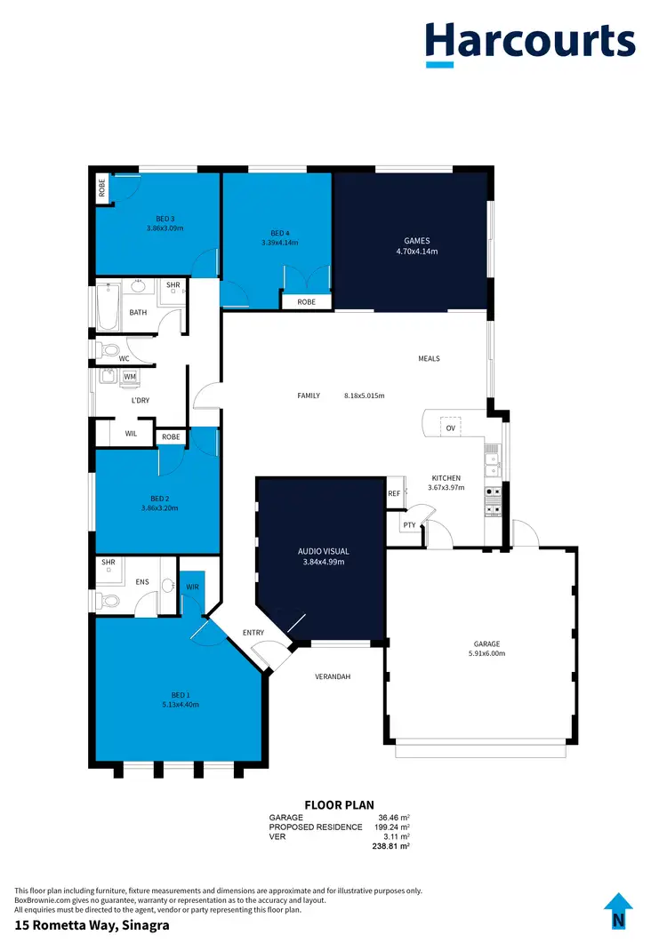 Floorplan of Homely house listing, 15 Rometta Way, Sinagra WA 6065