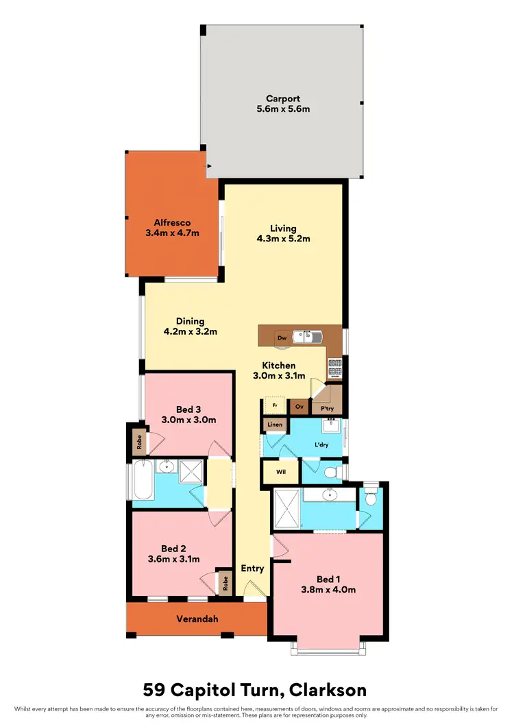 Floorplan of Homely house listing, 59 Capitol Turn, Clarkson WA 6030