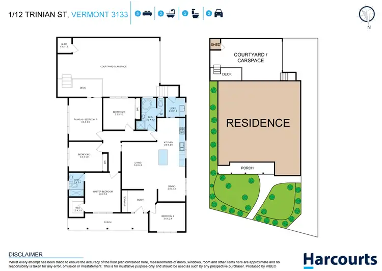 Floorplan of Homely unit listing, 1/12 Trinian Street, Vermont VIC 3133