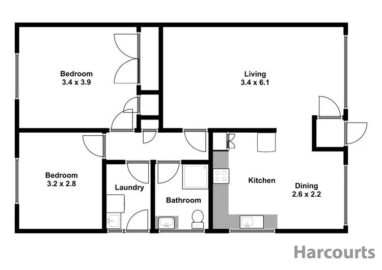 Floorplan of Homely unit listing, 3/30 Saxtons Drive, Moe VIC 3825