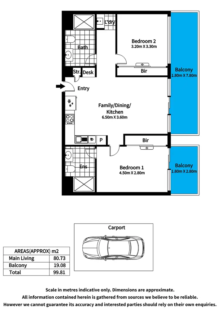 Floorplan of Homely apartment listing, 1402/17 Penny Place, Adelaide SA 5000