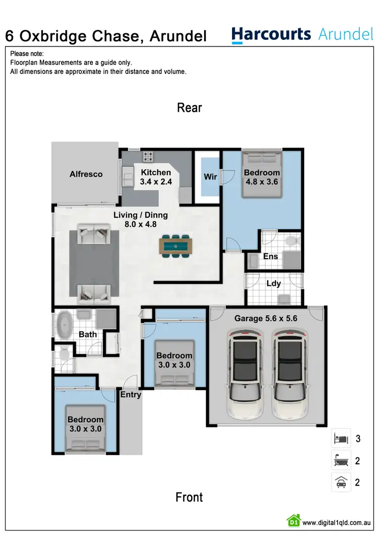 Floorplan of Homely house listing, 6 Oxbridge Chase, Arundel QLD 4214