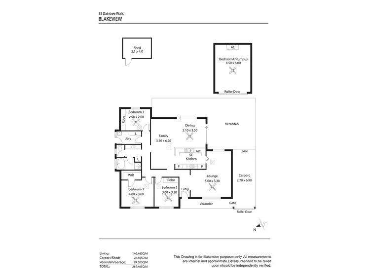 Floorplan of Homely house listing, 52 Daintree Walk, Blakeview SA 5114