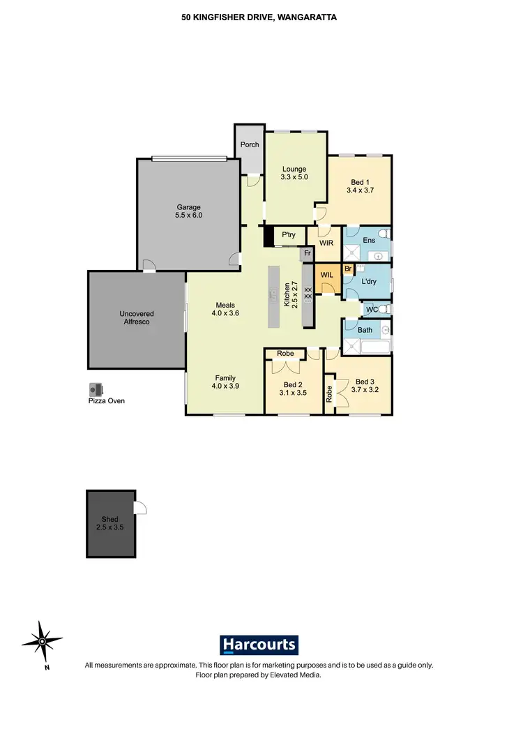 Floorplan of Homely house listing, 50 Kingfisher Drive, Wangaratta VIC 3677