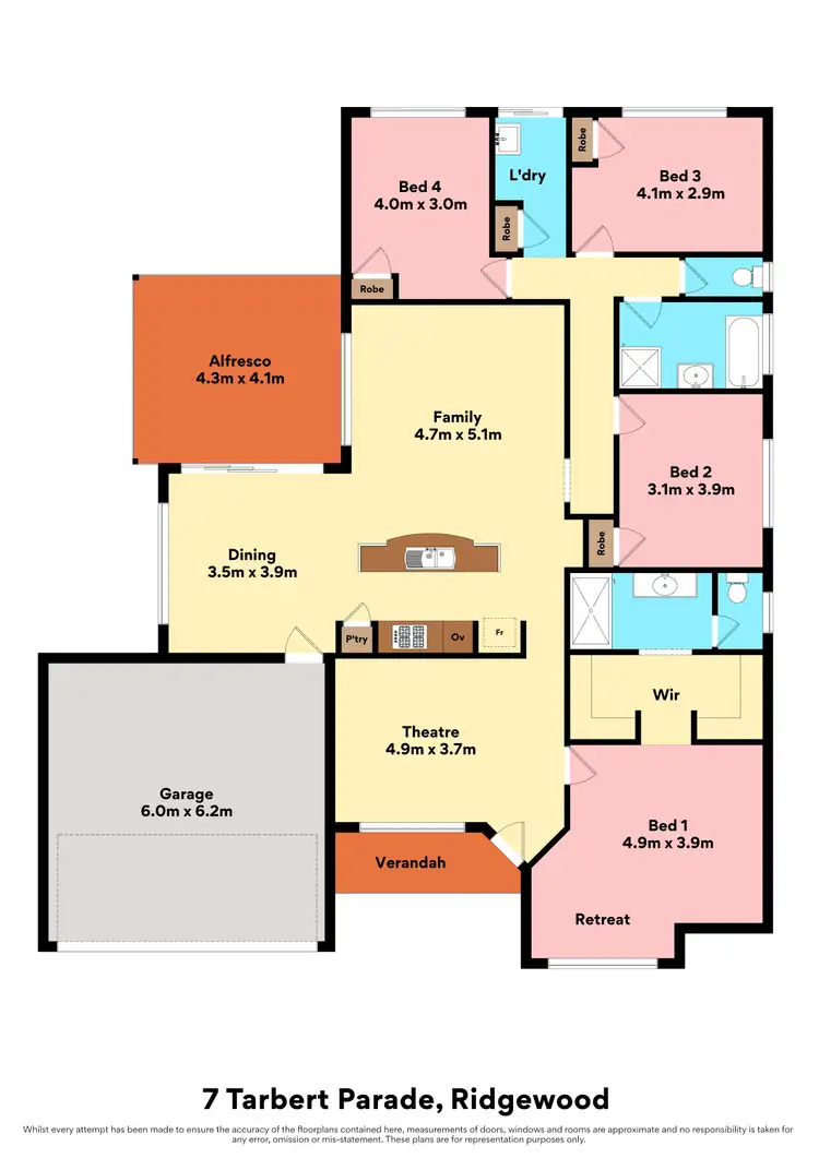 Floorplan of Homely house listing, 7 Tarbert Parade, Ridgewood WA 6030