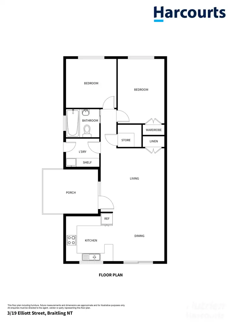 Floorplan of Homely unit listing, 3/19 Elliott Street, Braitling NT 870