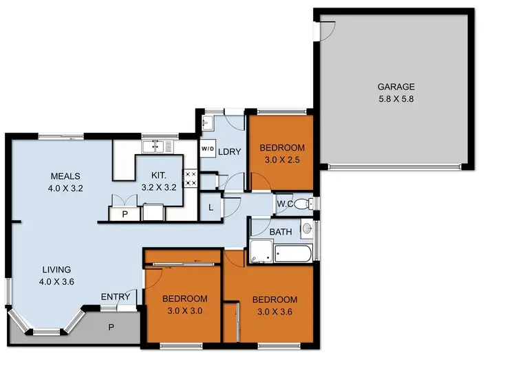 Floorplan of Homely unit listing, 2/39 Holloway Road, Croydon North VIC 3136