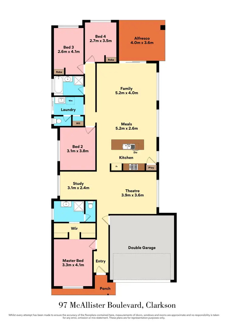 Floorplan of Homely house listing, 97 Mcallister Boulevard, Clarkson WA 6030