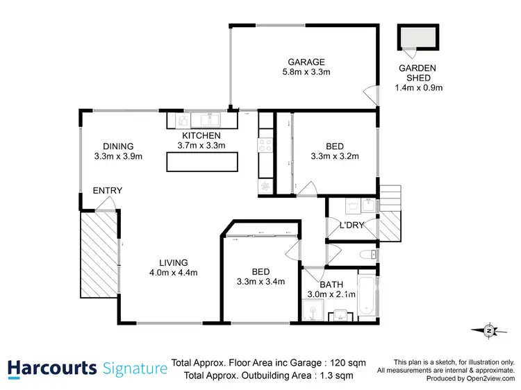 Floorplan of Homely house listing, 1/45 Mariah Crescent, Oakdowns TAS 7019