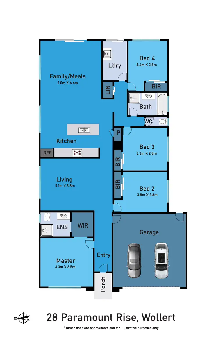 Floorplan of Homely house listing, 28 Paramount Rise, Wollert VIC 3750