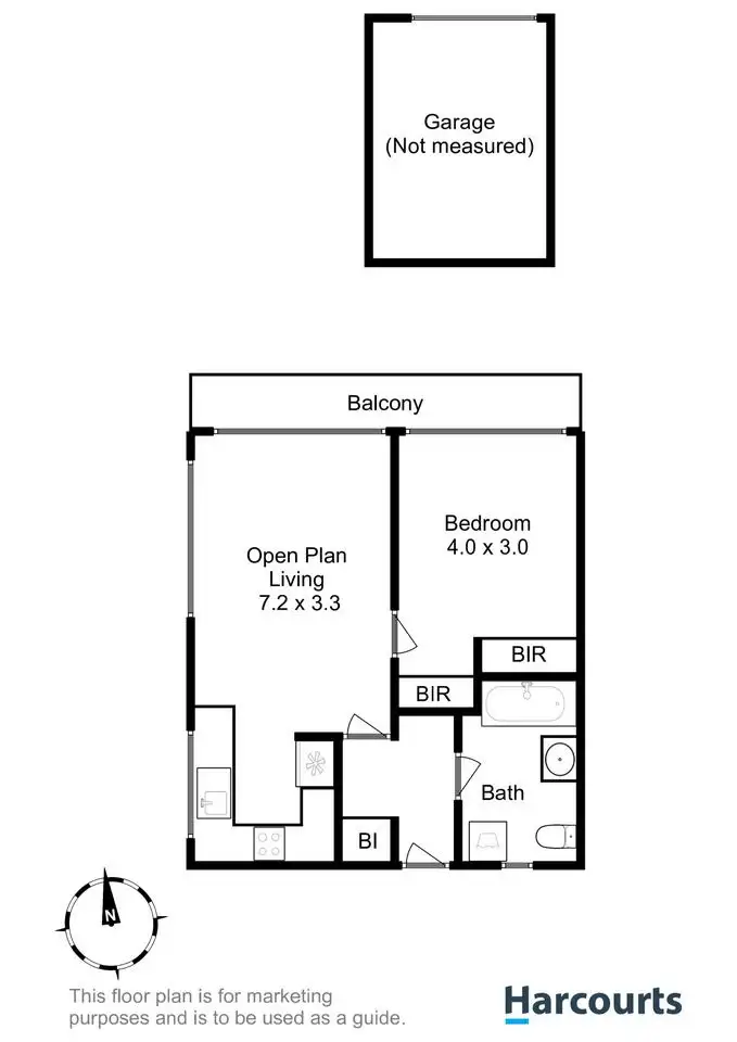 Floorplan of Homely apartment listing, 1/2 Alt-Na-Craig Avenue, Mount Stuart TAS 7000
