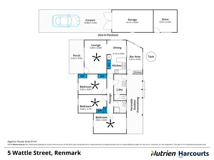 Floorplan of Homely house listing, 5 Wattle Street, Renmark SA 5341