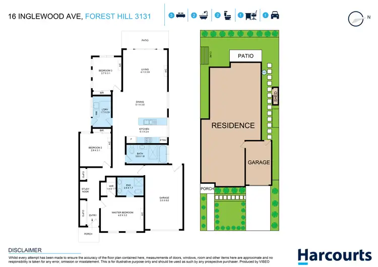 Floorplan of Homely house listing, 16 Inglewood Avenue, Forest Hill VIC 3131