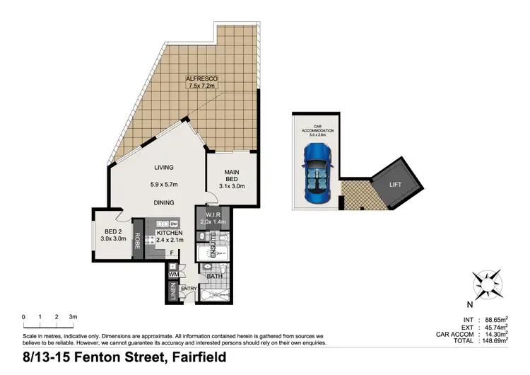 Floorplan of Homely unit listing, 8/13 Fenton Street, Fairfield QLD 4103