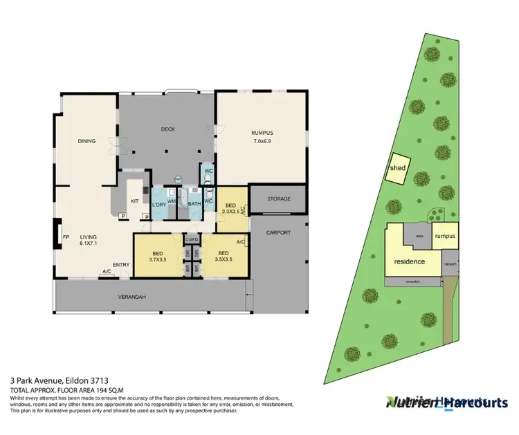Floorplan of Homely house listing, 3 Park Avenue, Eildon VIC 3713