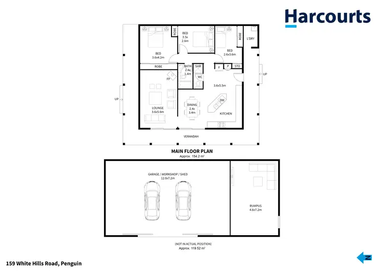 Floorplan of Homely house listing, 159 White Hills Road, Penguin TAS 7316