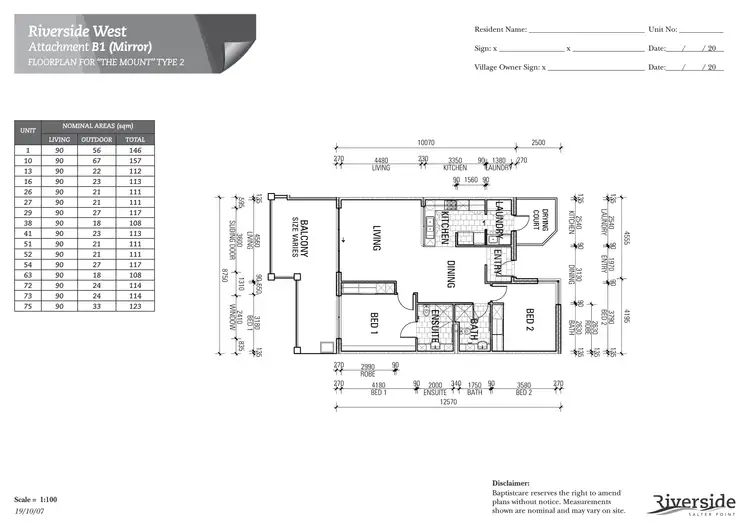 Floorplan of Homely apartment listing, Villa 73/10 Roebuck Drive, Salter Point WA 6152